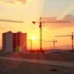 South Asian construction workers on-site in the Middle East contributing to infrastructure projects.